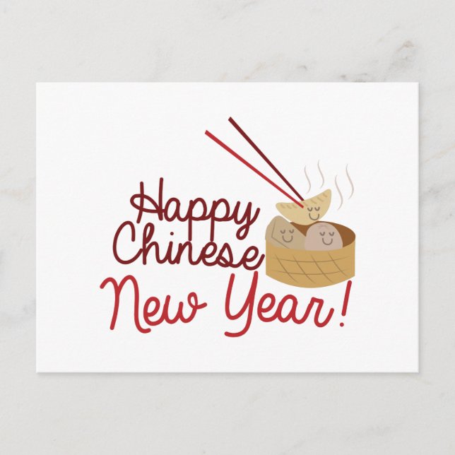 Kinesiskt Nyår Helg Vykort (Framsida)