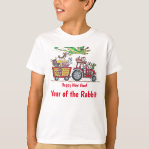 Kinesiskt nyår - kaninens år - traktor t shirt