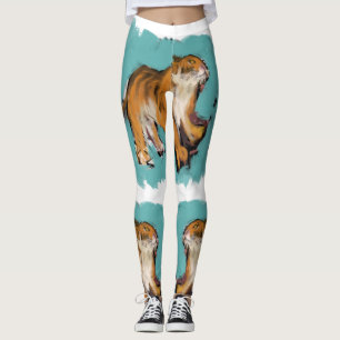 Kinesiskt nyår L4 för kinesiska Teckning-tiger Leggings