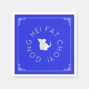 Kinesiskt nyår Origami Råtta Pappersservett