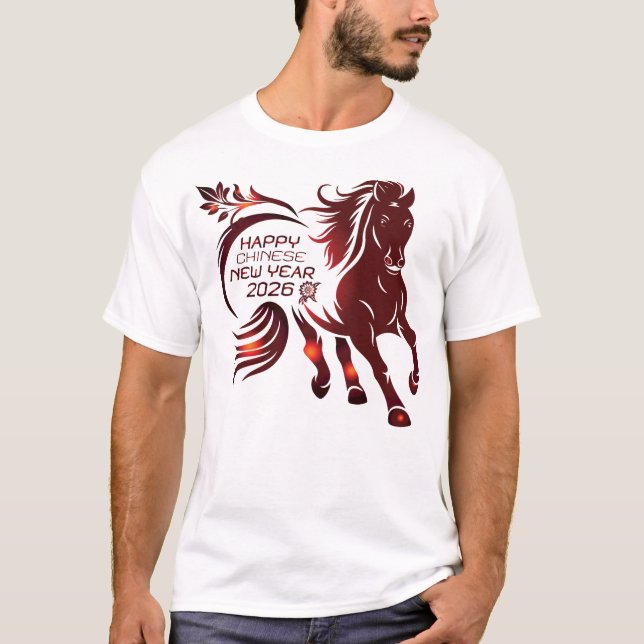 Kinesiskt nyår Skjorta T Shirt (Framsida)
