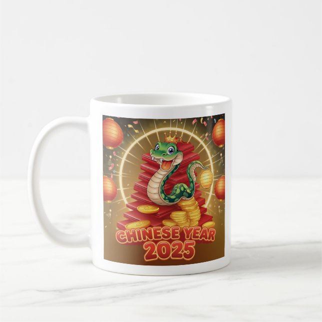 Kinesiskt nyår trädslang kaffemugg (Vänster)
