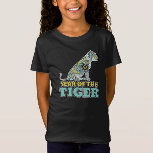 Kinesiskt nyår - Zodiac White Tiger T Shirt