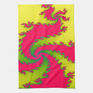 Kinesiskt nyårskorg av typen Dragon Fractal Kitche Kökshandduk