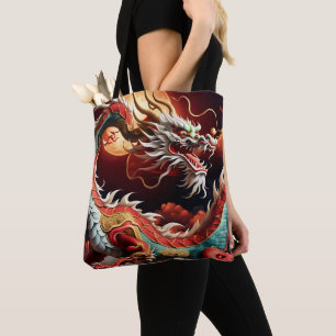 Kinesiskt nyårskort Dragon Zodiac Birthday TB03 Tygkasse