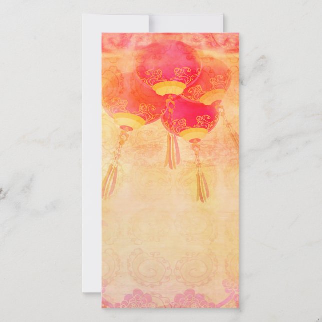 Kinesiskt nyårskort för foto julkort (Framsida)