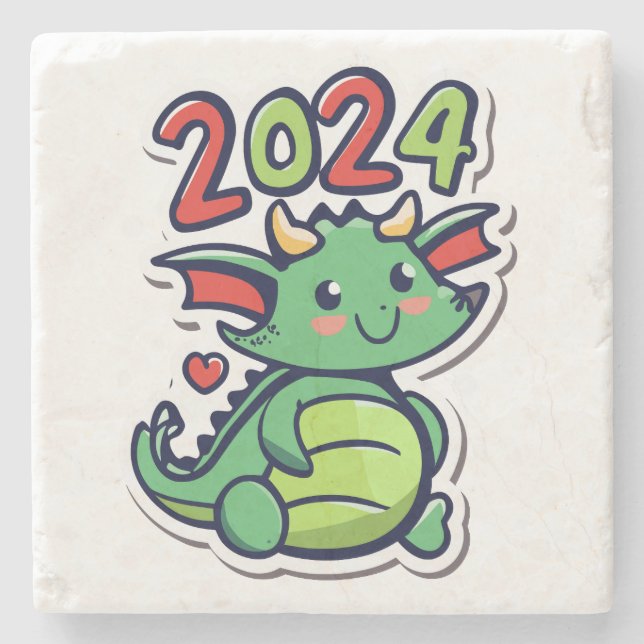 Kinesiskt nytt år i draken stenunderlägg (Framsidan)