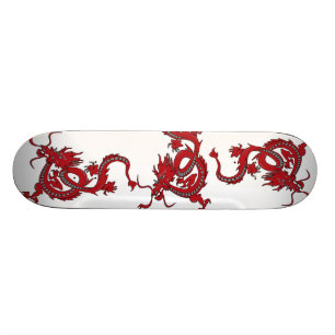 Kinesiskt nytt år - kinesisk drake old school skateboard bräda 18 cm