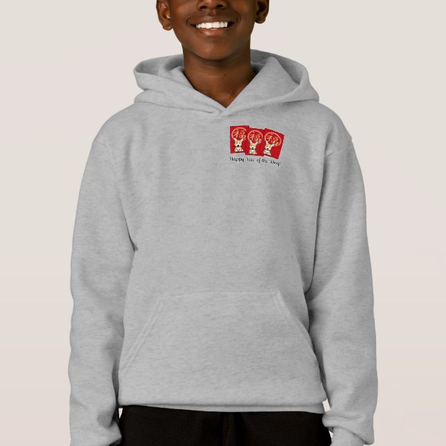 Kinesiskt rödkuvert Lucky Corgi-år för Hund Tee (Framsida)