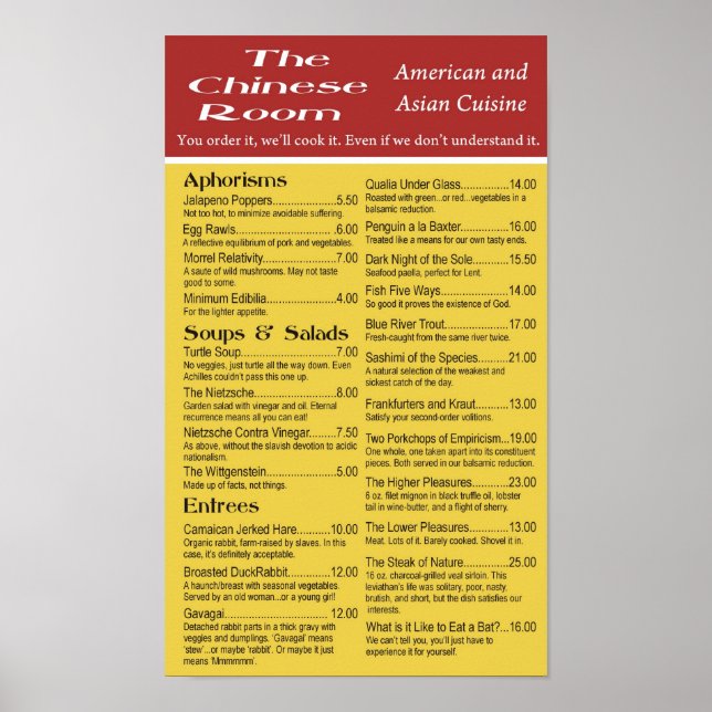 Kinesiskt rum poster (Framsidan)