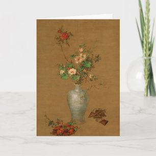 Kinesiskt stilleben med blommor av Castiglione Helgkort