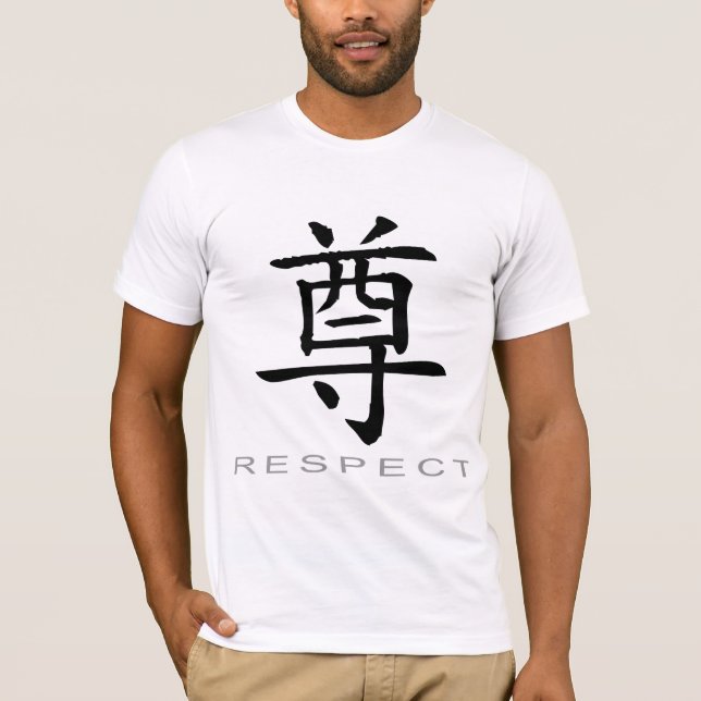 Kinesiskt symbol för respekt tee shirt (Framsida)