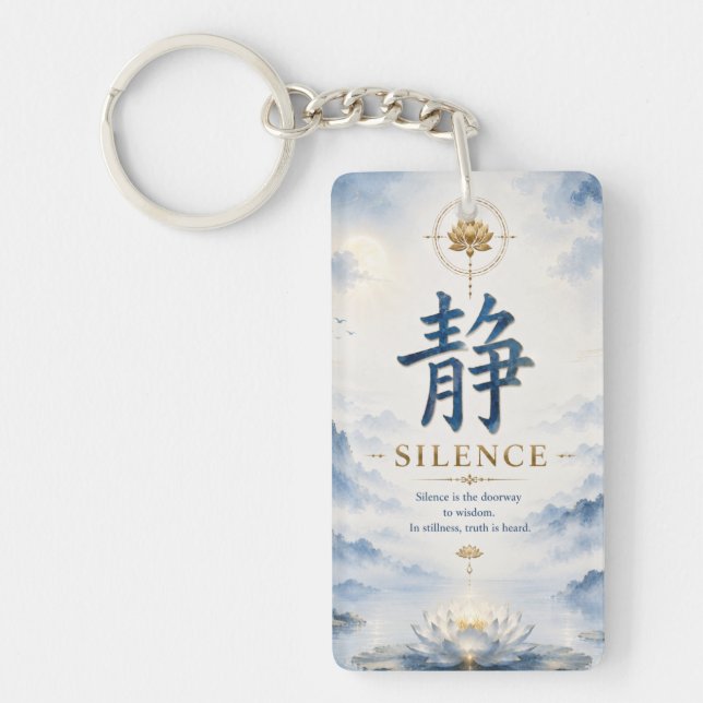 Kinesiskt tecken 静 Tystnad (Jing) Lotus (Framsidan)