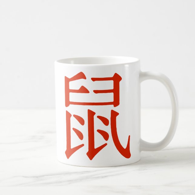 Kinesiskt tecken för Råtta Kaffemugg (Höger)