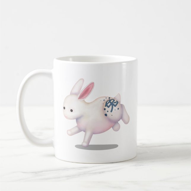 Kinesiskt tecken på zodiakkanin i cute Astrology Kaffemugg (Vänster)