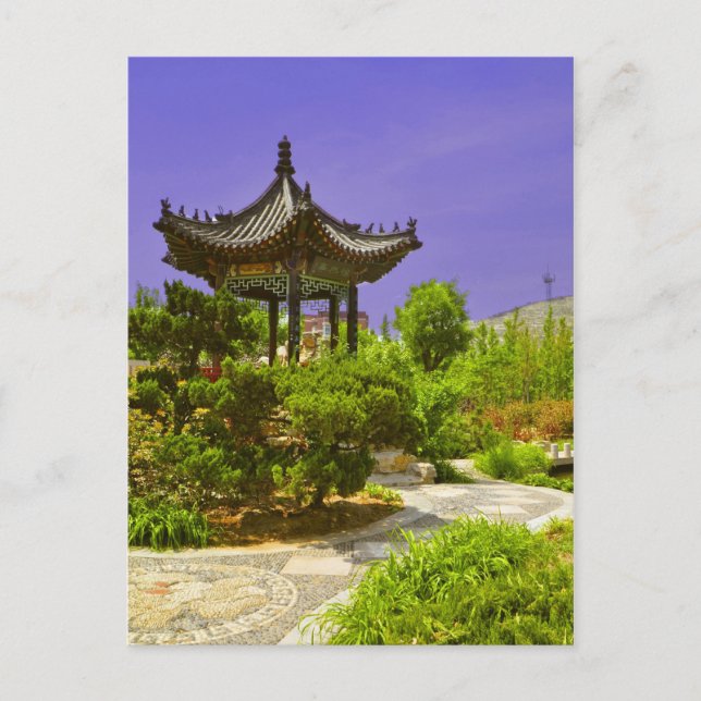 Kinesiskt tempel i China Vykort (Framsida)