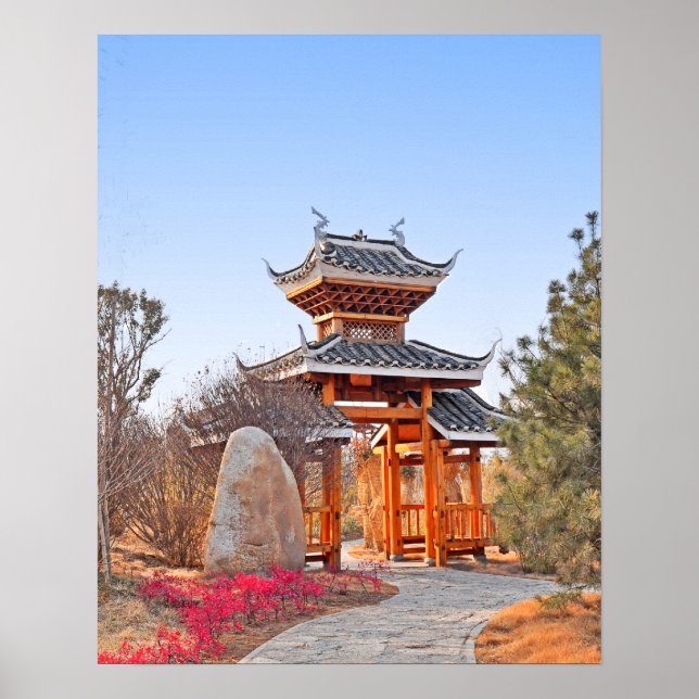 Kinesiskt Temple Poster (Framsidan)
