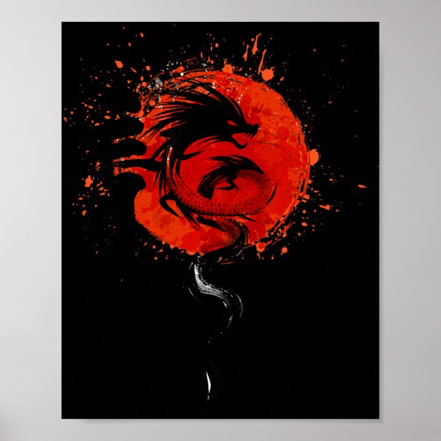 Kinesiskt traditionellt nyår - Drakens år  Poster (Framsidan)