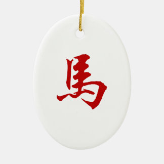 Kinesiskt Zodiachästsymbol Julgransprydnad Keramik