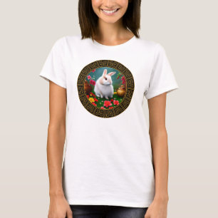 Kinesiskt Zodiak År Av Kanin Kvinnas T-Shirt