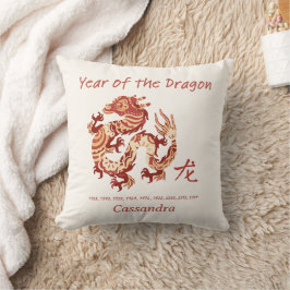 Kinesiskt zodiakår för Dragon Animal Sign Kudde