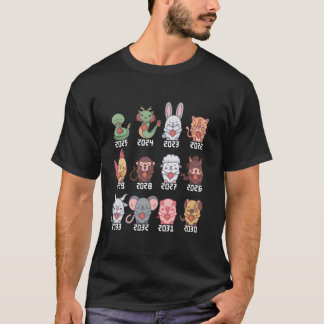 Kinesiskt zodiakår för kinesiska kaninbarn t shirt