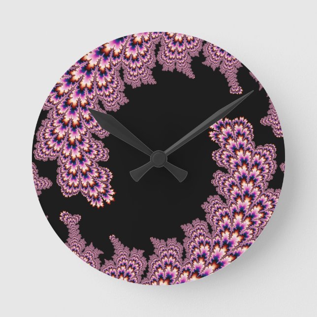 Kinetical - Mandelbrot Art Rund Klocka (Framsida)