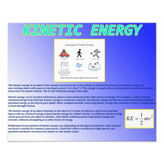 Kinetisk energi fototryck (Framsidan)