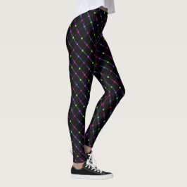 Kinetiskt Plaid-mönster Leggings