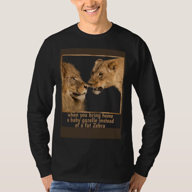 King and Queen Lion Couple Lion and Lioness T Shirt (Framsida)