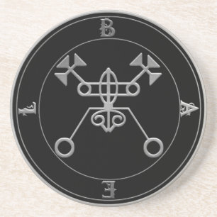 King Bael Goetia Seal Sandstone Altar Tile Underlägg