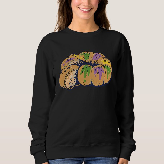 King Cake Mardi Gras New Orleans Parade Shenanigan T Shirt (Framsida)