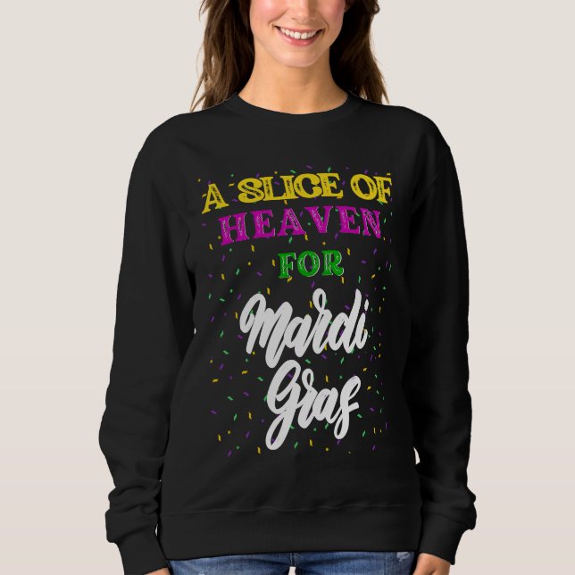 King Cake Slice of Heaven For Mardi Gras T Shirt (Framsida)