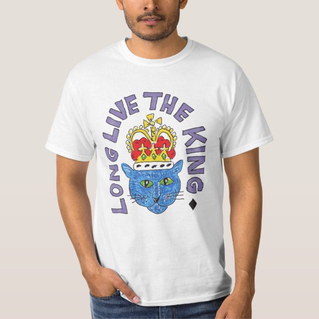 King cat Royal TShirt Long live the King T-Shirt (Framsida)