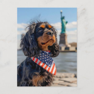 King Charles Cocker Spaniel i New York Helg Vykort