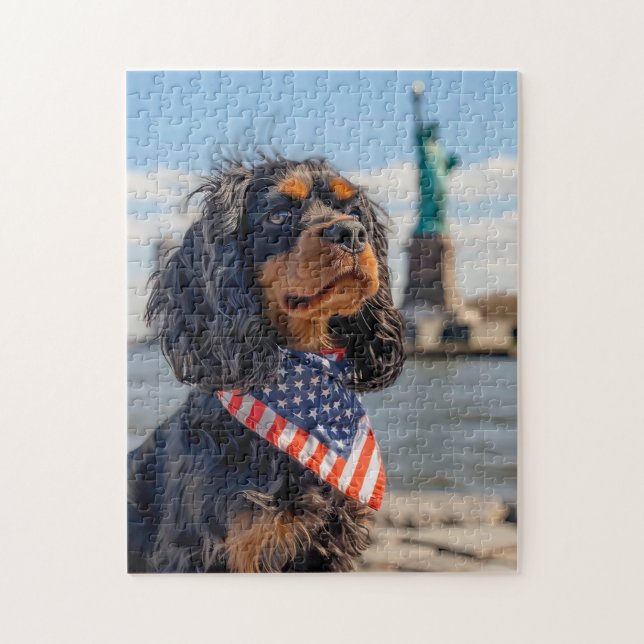 King Charles Cocker Spaniel in New York Pussel (Vertikal)