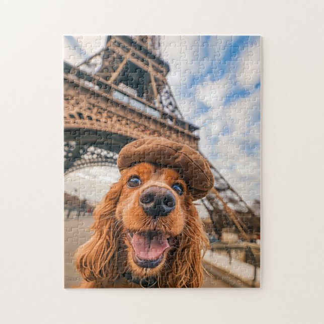 King Charles Cocker Spaniel in Paris Pussel (Vertikal)