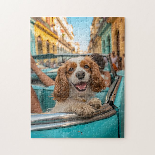 King Charles Cocker Spaniel Takes Selfies in Cuba Pussel (Vertikal)
