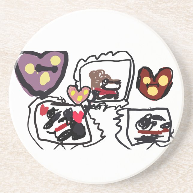 King Charles Spaniel hearts  Underlägg (Framsidan)