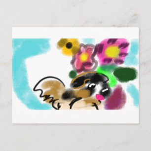 King charles spaniel vykort