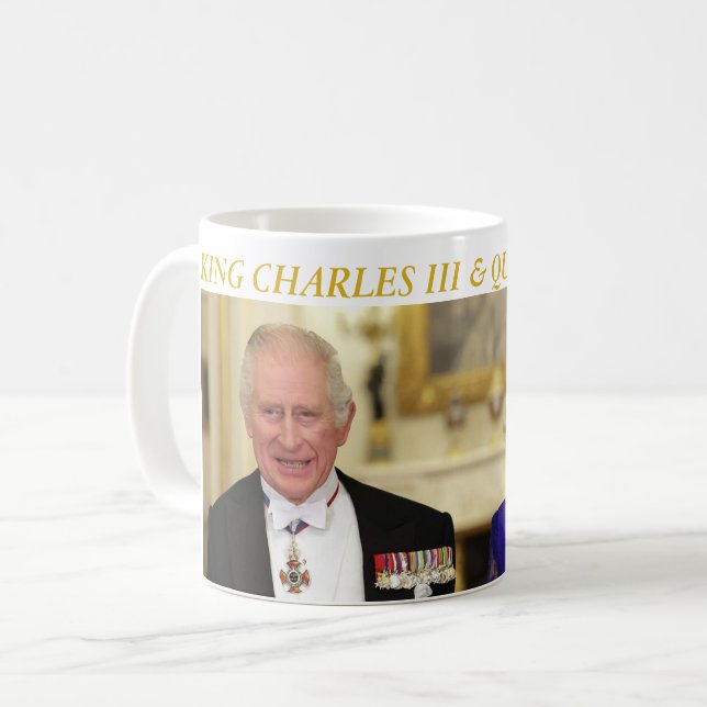 King Charles Third and Queen Camilla  Kaffemugg (Framsida vänster)