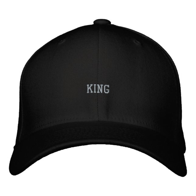 King Custom Black Versatile Headwear Style-Hat  Broderad Keps (Framsida)