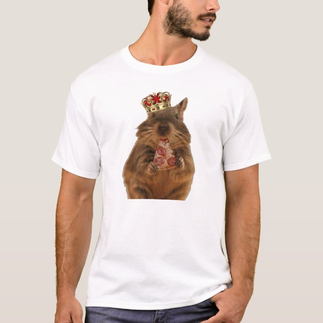 King Degu eating pizza T Shirt (Framsida)