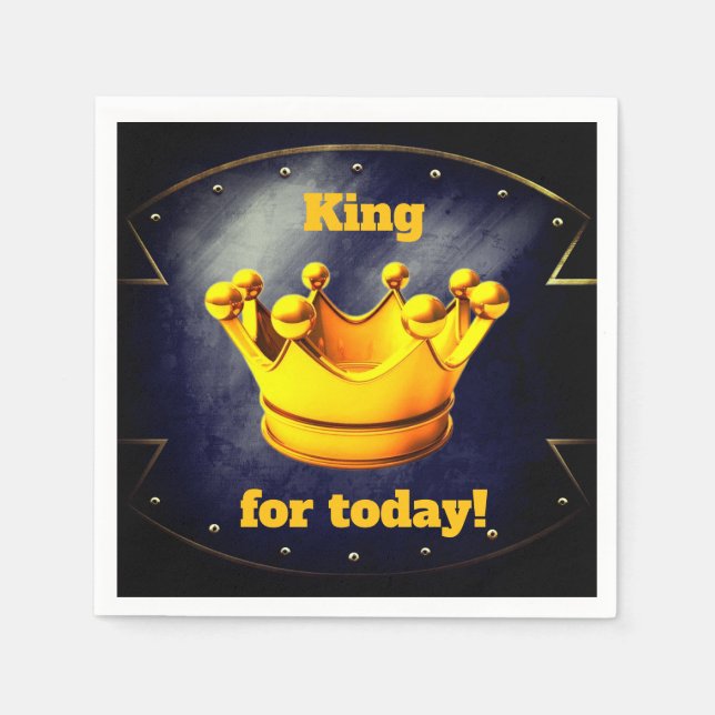 King for Today Paper Party Napkins Pappersservett (Framsidan)