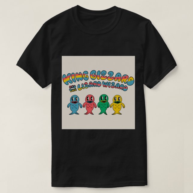 King Gizzard And The Wizard Lizard fishies Photogr T Shirt (Design framsida)