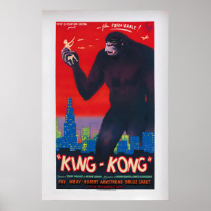 King Kong av Marcel Bloch  Vintage Filmplakat 1 Poster