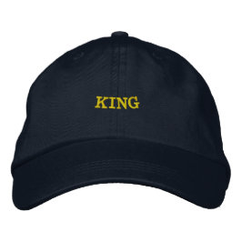 KING Namn Navy Justerbar mössa stil ledarskap Broderad Keps