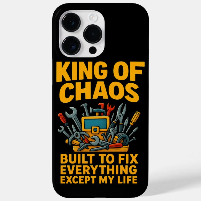 King of Chaos iPhone 14 Pro Max Case (Baksida)