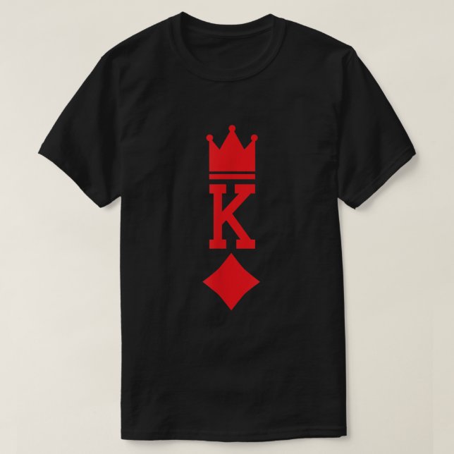 King of Diamonds Playing Card Halloween Costume  T Shirt (Design framsida)