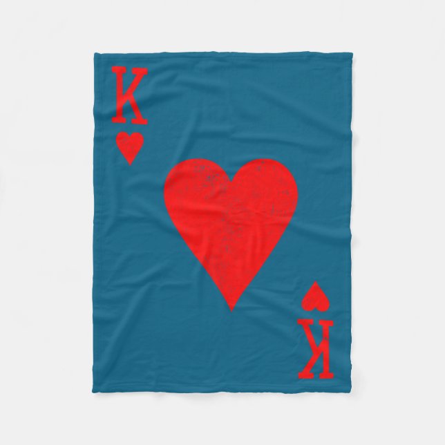 King Of Hearts Matching Couple Saint Valentine's D Fleecefilt (Framsidan)